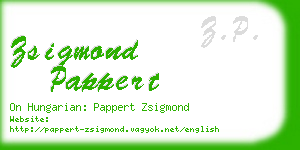 zsigmond pappert business card